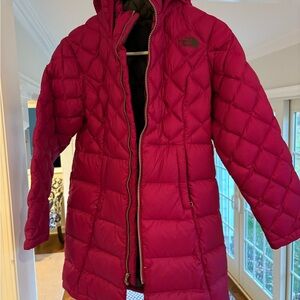 The North Face girls Pink Quilted insulated Jacket